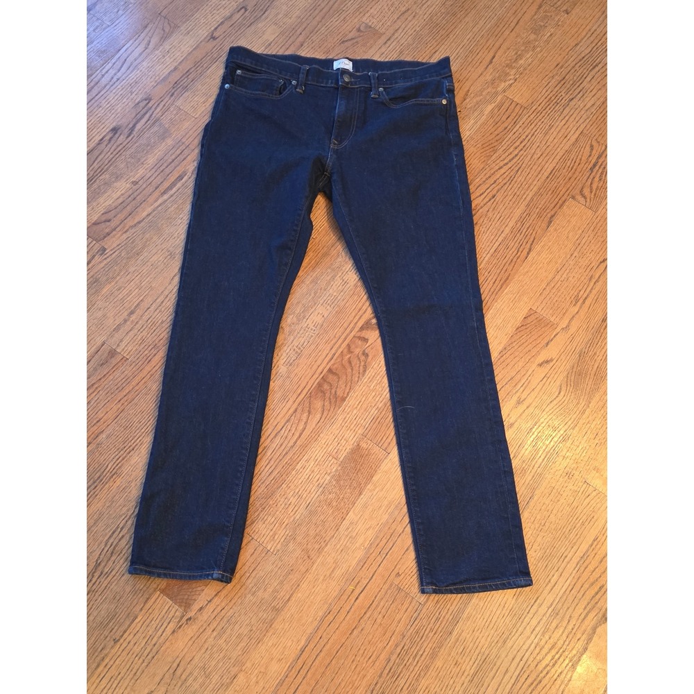 J.Crew 250 Skinny Jeans Mens 35x32 Dark Wash Kurabo Japanese Denim Fabric